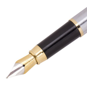 Ручка перьевая, STERLING, корпус хром/золото, арт. 8210 - фото2