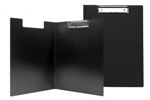 Папка-планшет с крышкой А4 черный с зажимом 500 OfficeSpace, арт.245659 /РФ/ - фото