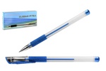 Ручка гелевая МС-1266bl мм синяя с резиновым держателем/КНР/ - фото