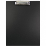 Доска клипборд (планшет) А4 OfficeSpace черный 1000 мкн пластик прижим, без крышки, арт. 245657 - фото
