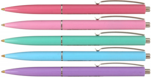 Ручка шариковая автоматическая Schneider К15 Pastel, цв. ассорти/синий - фото2