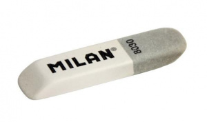 Ластик MILAN 8030, белый/серый - фото