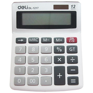 Калькулятор 12 разрядов, настольный Deli арт.1217 - фото