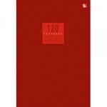 Тетрадь А5 120л Стиль и цвет, красный, клетка, мелованный картон, матовая ламин, арт. Т51205172/РФ/ - фото